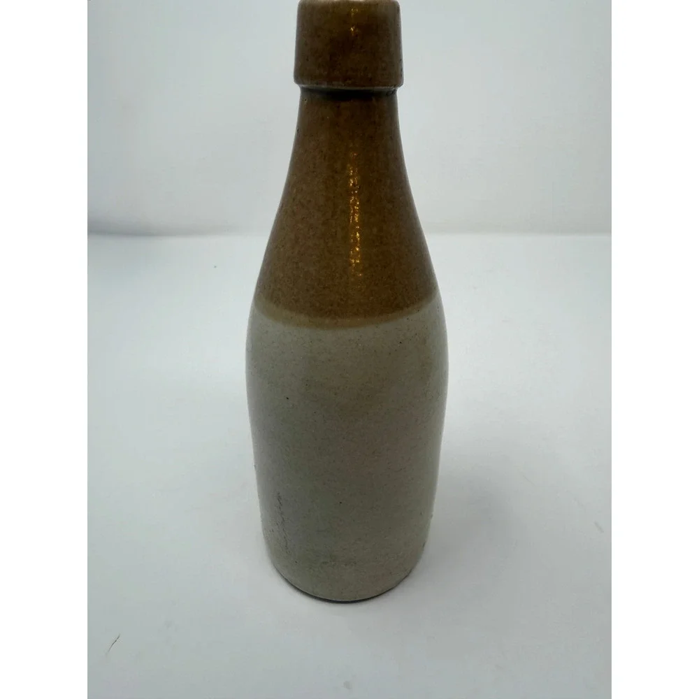 1800s Two Tone Stamp #20 Kennedy Barrowfield Stoneware Ginger Beer Bottle CORK